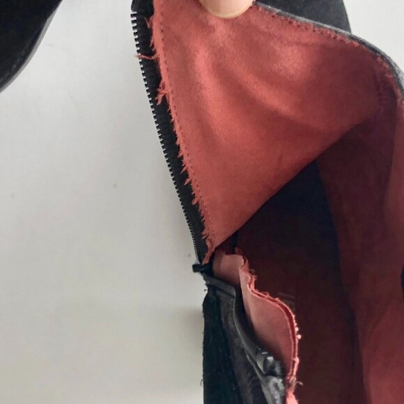 DESIGUAL Suede Ankle Boot Western Boho Style Black Grey Design Pink EU 39/US 8.5 - Picture 16 of 16